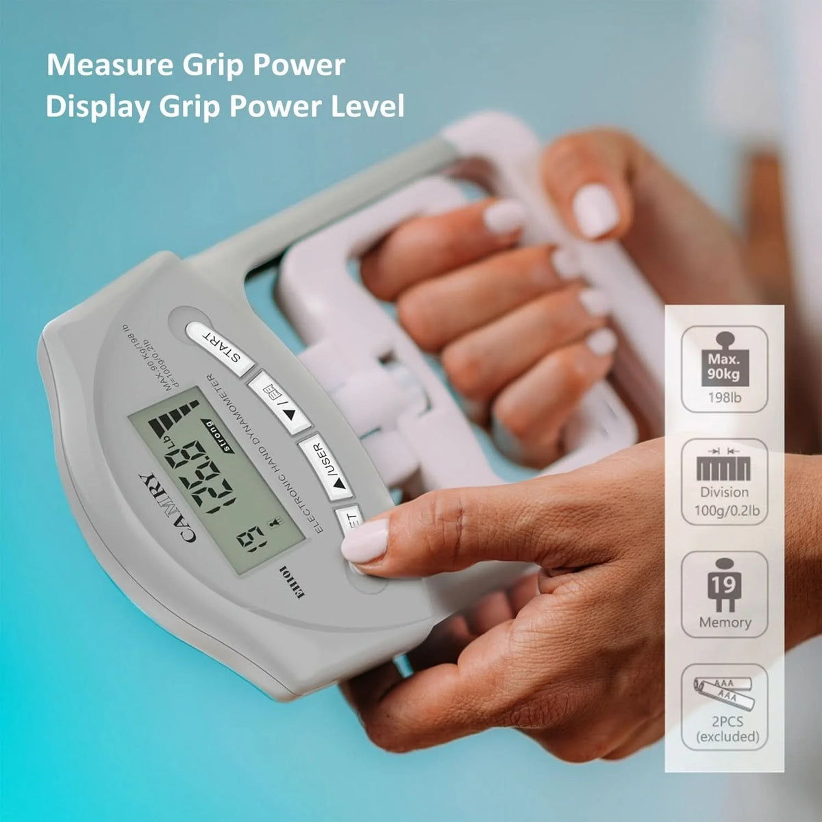 Hand Dynamometer Digital Display Automatic Peak Recording