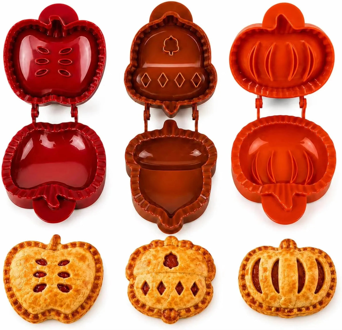 Hand Pie Mold Nonstick ABS Set of 3