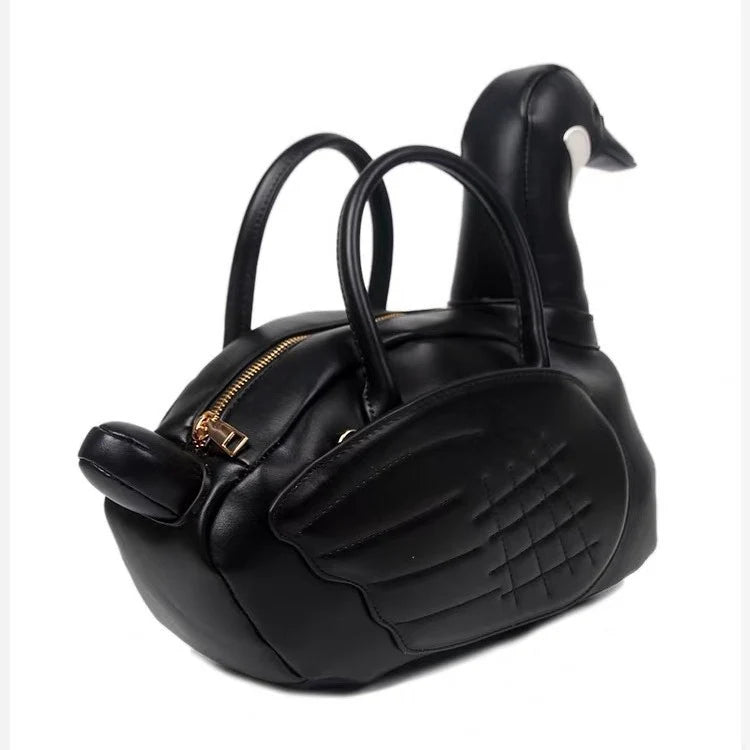 Handbag Duck-Shaped Faux Leather Spacious Interior