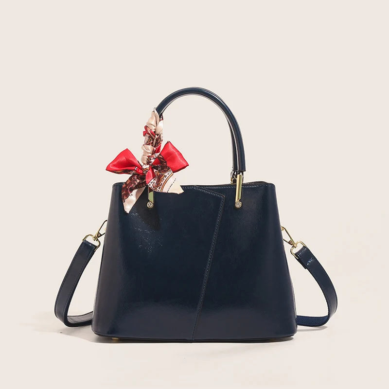 Handbag Faux Leather Structured Detachable Strap