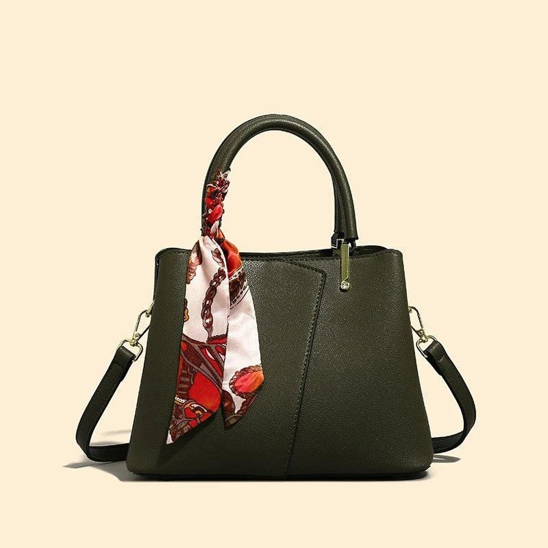 Handbag Faux Leather Structured Detachable Strap