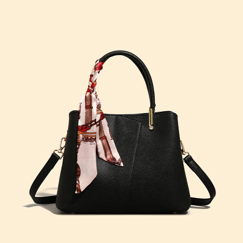 Handbag Faux Leather Structured Detachable Strap