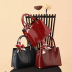 Handbag Faux Leather Structured Detachable Strap