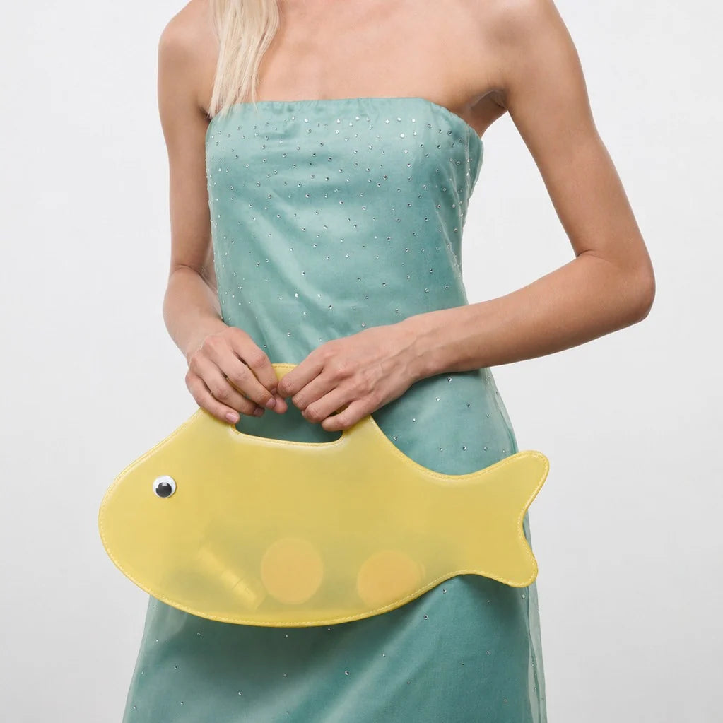 Handbag Fish-Shaped Design Spacious Interior Comfortable Handle
