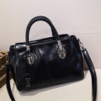 Handbag Large Soft Oiled Wax Leather Adjustable Strap