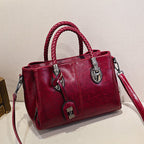 Handbag Large Soft Oiled Wax Leather Adjustable Strap
