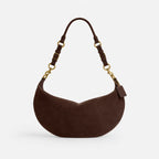 Handbag Soft Suede Adjustable Strap Zippered Interior Pocket