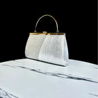 Handbag Sparkling Pleated Evening Style