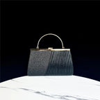 Handbag Sparkling Pleated Evening Style