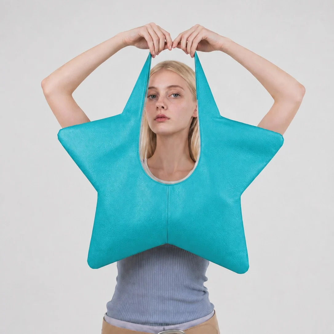 Handbag Star-Shaped Synthetic Leather