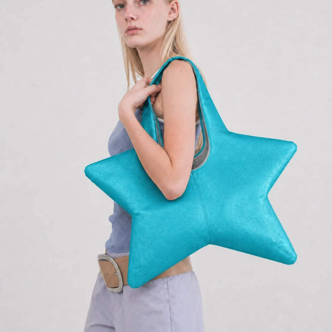Handbag Star-Shaped Synthetic Leather