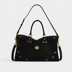 Handbag Suede Adjustable Shoulder Strap Secure Clasp