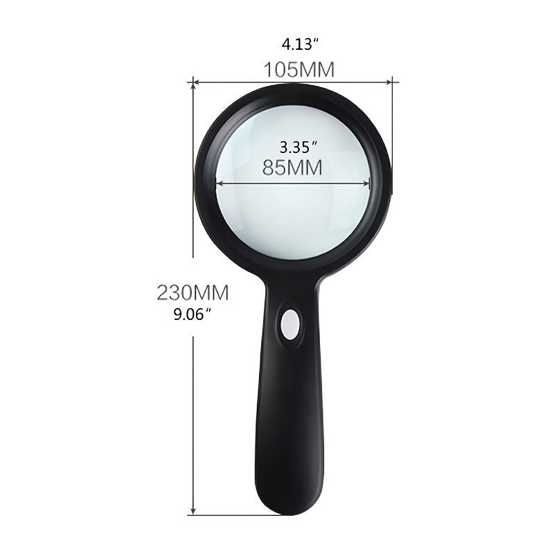 Handheld Magnifier 10x Magnification & LED Light