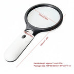 Handheld Magnifying Glass 45x LED Lighting