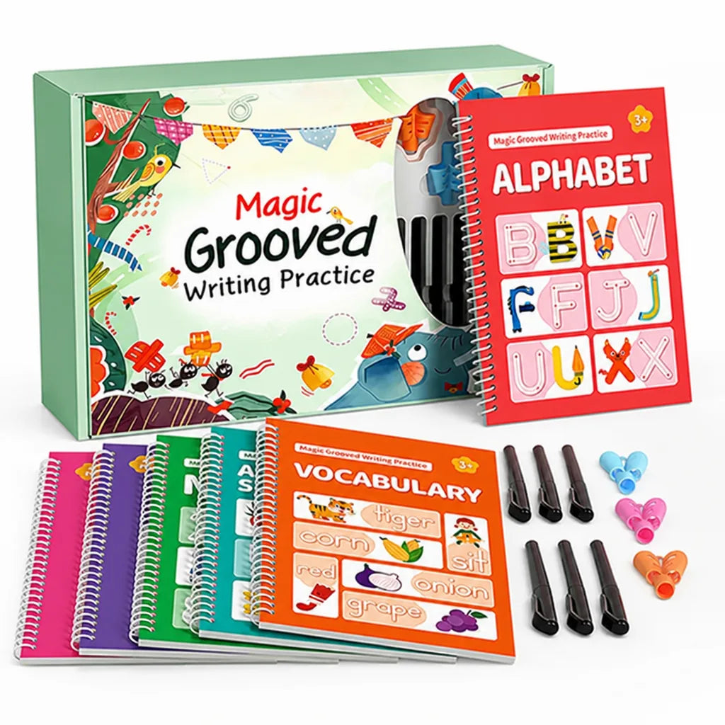 Handwriting Practice Kit Grooved Letter Tracing Screen-Free