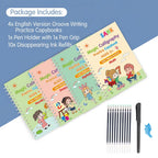 Handwriting Practice Notebook Set Grooved Pages Disappearing Ink