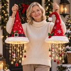 Hanging Christmas Hat Warm LED & Sparkling Pendants