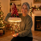 Hanging Christmas Hat Warm LED & Sparkling Pendants