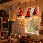 Hanging Christmas Hat Warm LED & Sparkling Pendants