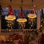 Hanging Christmas Hat Warm LED & Sparkling Pendants