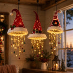 Hanging Christmas Hat Warm LED & Sparkling Pendants