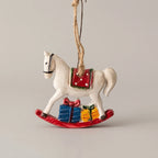 Hanging Christmas Stocking Moose & Tree Cozy Fabric