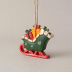 Hanging Christmas Stocking Moose & Tree Cozy Fabric