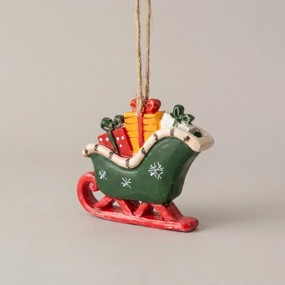 Hanging Christmas Stocking Moose & Tree Cozy Fabric