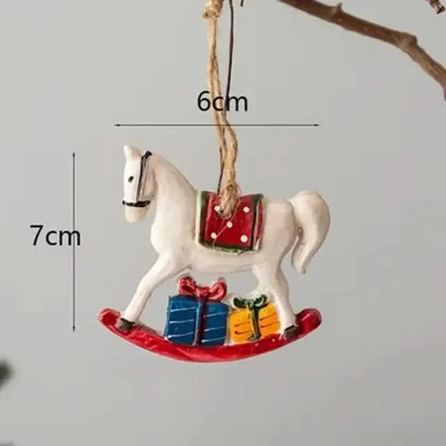 Hanging Christmas Stocking Moose & Tree Cozy Fabric