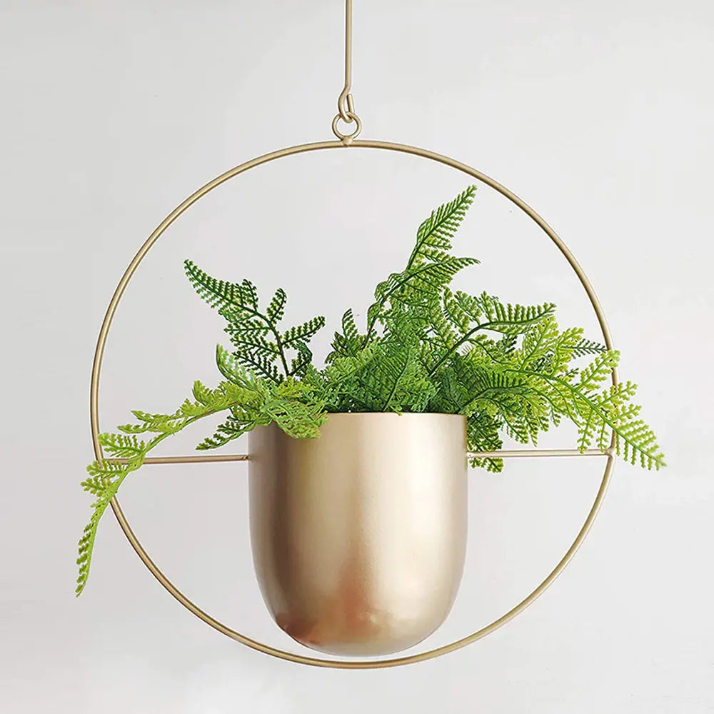 Hanging Plant Pot Stable Iron Frame No Assembly