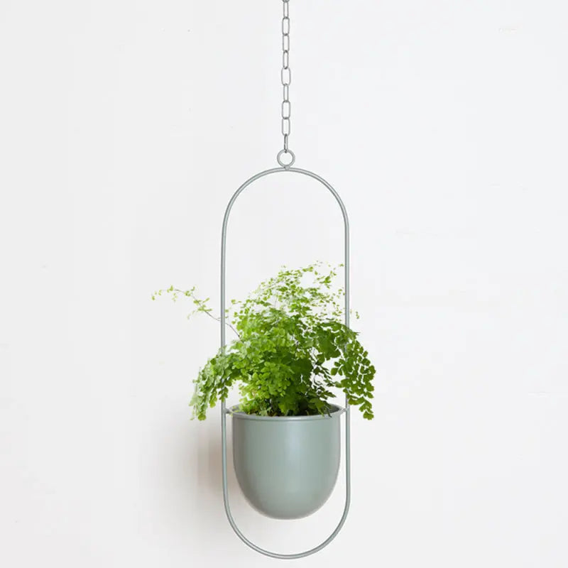 Hanging Plant Pot Stable Iron Frame No Assembly