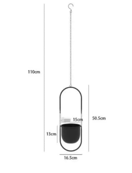 Hanging Plant Pot Stable Iron Frame No Assembly