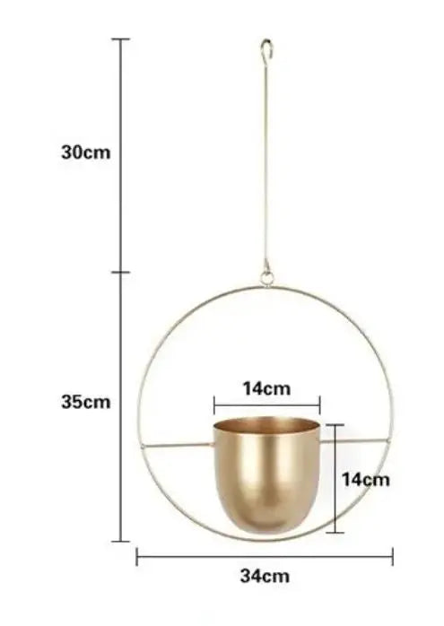 Hanging Plant Pot Stable Iron Frame No Assembly