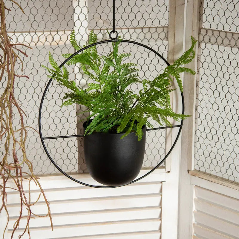 Hanging Plant Pot Stable Iron Frame No Assembly