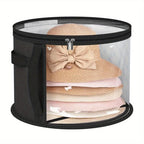 Hat Box Extra-Large Transparent Window Double Zipper