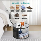 Hat Box Extra-Large Transparent Window Double Zipper