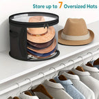 Hat Storage Box Extra-Large Transparent Window Dustproof Zipper