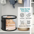 Hat Storage Box Extra-Large Transparent Window Dustproof Zipper