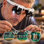 Head Magnifier Hands-Free 23x LED Light