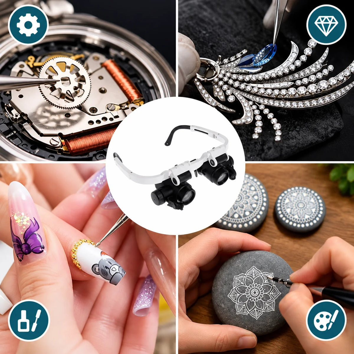 Head Magnifier Hands-Free 23x LED Light
