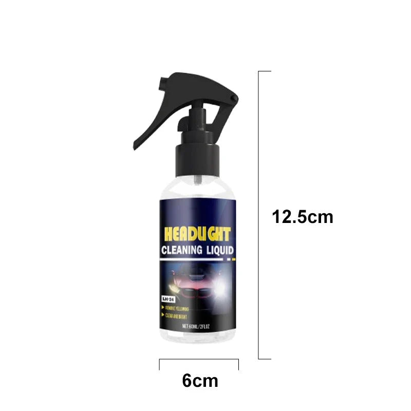 Headlight Cleaner Removes Haze & Yellowing Long-Lasting UV Protection