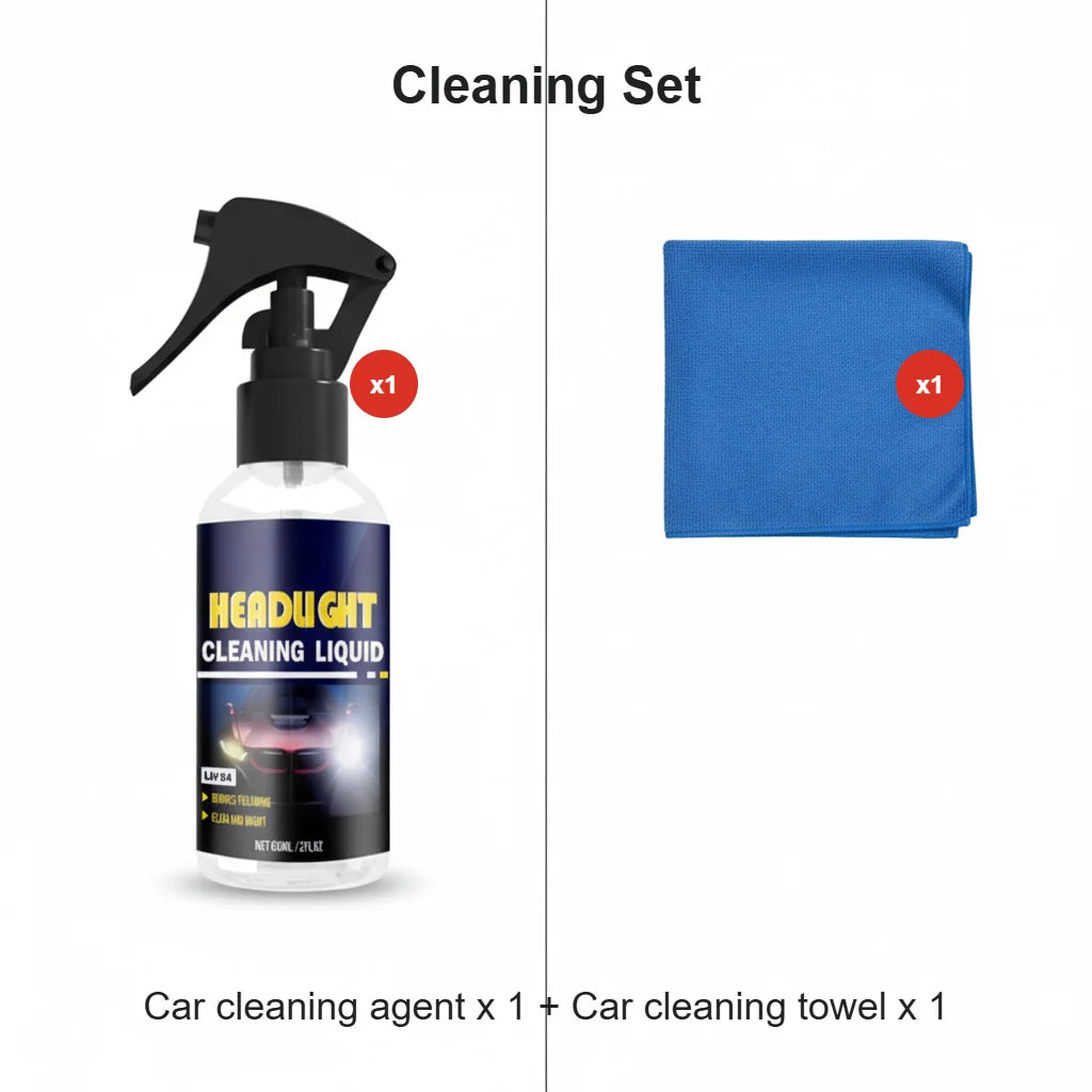 Headlight Cleaner Removes Haze & Yellowing Long-Lasting UV Protection