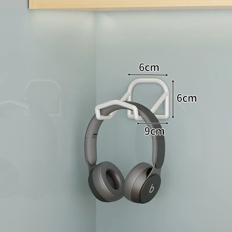 Headphone & Game Controller Rack Wall-Mounted Foldable Hooks, Space-Saving