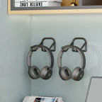 Headphone & Game Controller Rack Wall-Mounted Foldable Hooks, Space-Saving