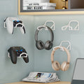 Headphone & Game Controller Rack Wall-Mounted Foldable Hooks, Space-Saving