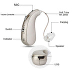Hearing Amplifier Behind-the-Ear Rechargeable Wireless Streaming