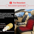 Heated Car Seat Cushion 12V Dual Heat Settings Non-Slip Backing