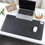 Heated Desk Mat Adjustable Temperature Linen-Textured Mouse Pad