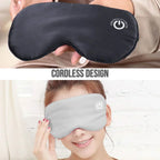 Heated Eye Mask Cordless USB Rechargeable 3 Heat Settings