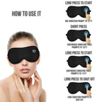 Heated Eye Mask Cordless USB Rechargeable 3 Heat Settings